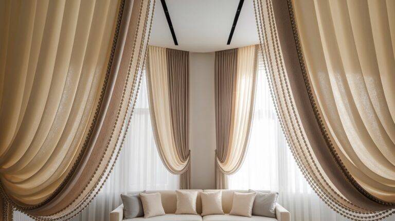 powiesić zasłony na szynie