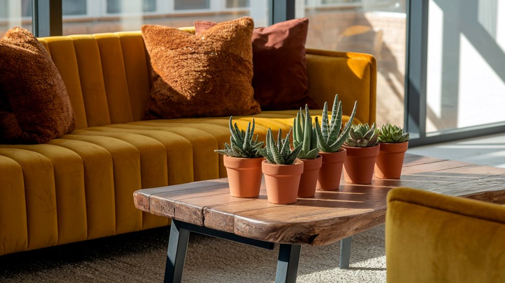 musztardowe i ziemiste brązy