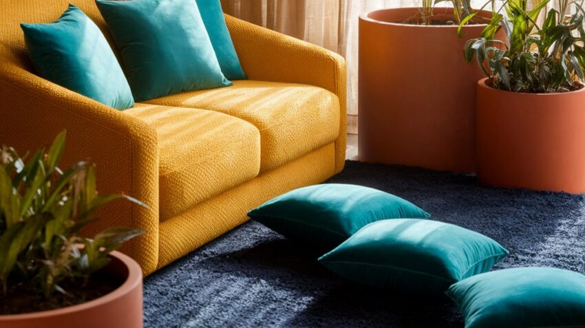 kombinacje stylistyczne w kolorze musztardowym