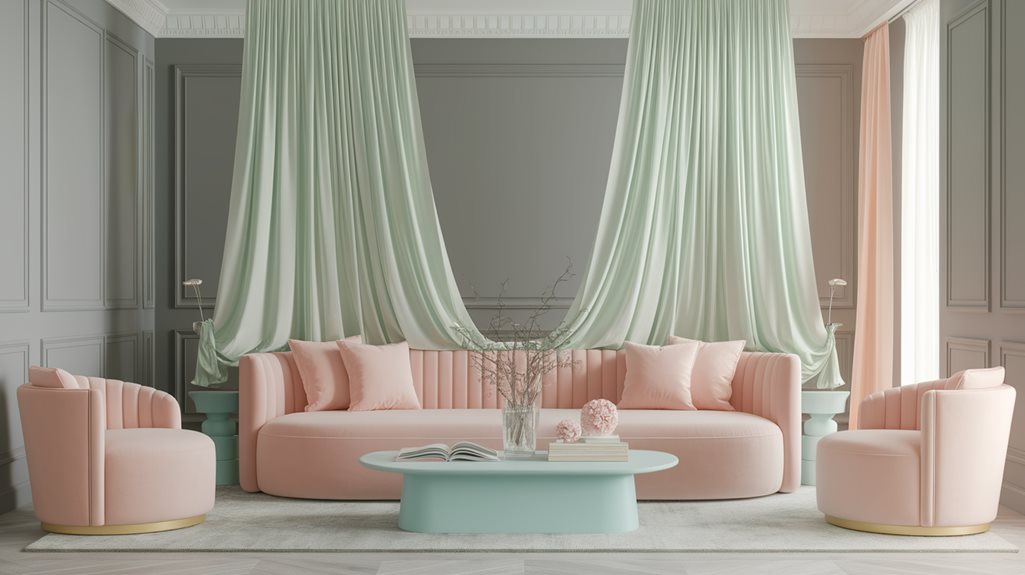 kolory pastelowe wzbogacające wnętrza