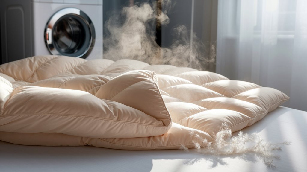 przygotować kołdrę do prania