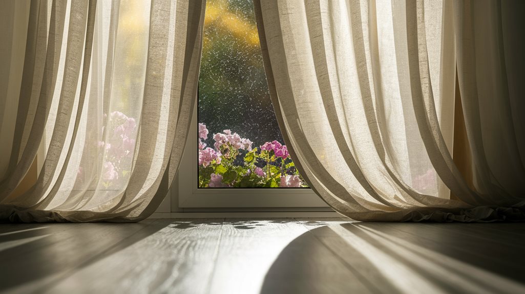 tradycyjne romantyczne zasłony okienne